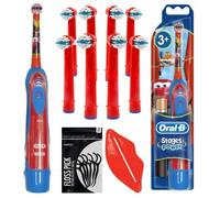 Brosse à dents électrique enfant - Oral-B - Stages Power Cars - avec 9 brossettes souples - dès 3 ans
