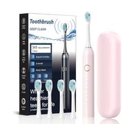 Brosse À Dents Électrique Haute Performance - 6 Modes Et 4 Têtes De For Un Nettoyage Doux Mais Efficace(Pink)