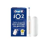 Oral-B iO Series 2 Brosse à dents électrique, 1 brosse, 3 modes de brossage pour les soins dentaires, technologie magnétique, étui de voyage, support de brosse, conçue par Braun, rose calm