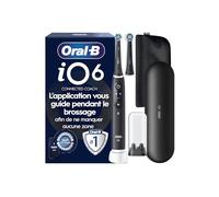Brosse à dents électrique - ORAL-B - iO 6 - 2 brossettes - Étui de voyage premium - Noir