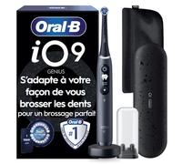 Brosse à dents électrique Oral-B iO9 Series Black Onyx Luxe Edition connectée rechargeable 7 modes Noir et Rose