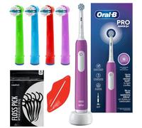 Brosse à dents électrique - Oral-B - Junior Pro violet - Enfant 6 ans et plus - 4 brossettes incluses