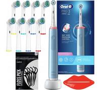 Brosse à dents électrique Oral-B Pro 3 3000 Bleu 8 accessoires Sensitive Clean