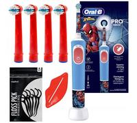 Brosse à dents électrique - Oral-B - Vitality Pro 103 Spiderman - Enfant 3 ans et plus - 4 brossettes extras douces