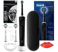 Brosse À Dents Électrique - Oral-B - Vitality Pro D103 Black - 3 Modes - 3 Brossettes - Etui Voyage - Accessoires