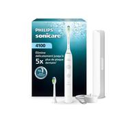 Philips Brosse à dents électrique HX4044/41 Série 4100 – Capteur de pression, 21j autonomie, blanc
