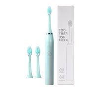Brosse à dents électrique portable avec 3 têtes de brosse à dents haute densité qui durent 180 jours avec piles AA