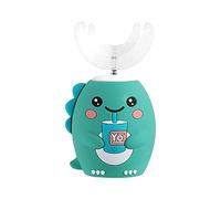 Brosse à dents électrique pour enfants, nettoyage automatique avec fonction de vibration et design de dinosaure animé, pour les soins bucco-dentaires quotidiens des enfants qui empêchent la voiture