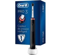 Brosse A Dents Electrique Rechargeable Oral-B Pro 3 3000 - Avec 1 Manche Capteur De Pression Et 1 Brossette - Technologie 3d - N