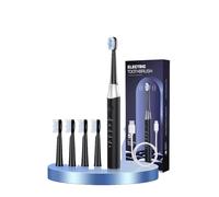 Brosse à dents électrique Sonic Sensitive Gum Care Brosse à dents rechargeable 5 modes Brosse à dents à poils souples (Noir)