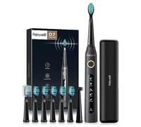 Brosse à dents électrique sonique, 5 modes, minuterie de 2 minutes, durée de vie de 30 jours, noir/rose (B,Black)