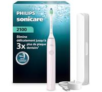 Brosse à dents électrique sonique Philips Sonicare série 2000 - 2 niveaux d’intensité, EasyStart, SmarTimer, 14 jours d’autonomie, étui de voyage, coloris rose pâle, modèle HX4023/03, [Nouveau]