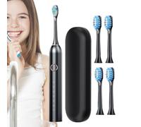 Brosse à dents électrique sonique pour adultes - Brosse à dents rechargeable de 40 000 VPM pour nettoyage en profondeur | Kit de soins bucco-dentaires | 6 modes, minuteur, 8 têtes Étui de voyage