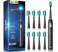 Brosse à Dents Électrique Soniques, Brosse a Dents Électrique pour Adultes et Enfants avec 5 Modes, Minuterie Intégrée et 9 Têtes Electric Toothbrush(Noir)