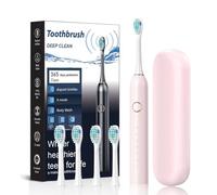 Brosse à Dents électrique wellawhite, Nettoyage Acoustique Puissant, 6 Modes De Nettoyage, étanche IPX7, Synchronisation Intelligente De 2 Minutes, Plage De Faible Consommation D'énergie(PINK)