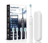 Brosse à Dents électrique wellawhite, Nettoyage Acoustique Puissant, 6 Modes De Nettoyage, étanche IPX7, Synchronisation Intelligente De 2 Minutes, Plage De Faible Consommation D'énergie(WHITE)