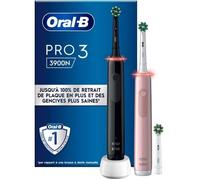 Oral-B Pro 3 3900N Gift Edition Adulte Brosse à dents rotative oscillante Noir, Rose