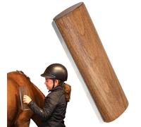 Brosse à dents en acier inoxydable pour chevaux, manche ergonomique en bois, sans danger pour chiens, chats, chèvres, vaches et chevaux