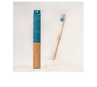 Brosse à dents en bambou : bleu dur