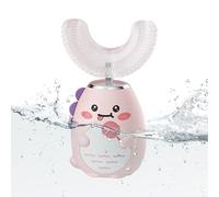 Brosse à dents en forme de U pour - Mode de brossage à 3 niveaux, minuterie intelligente avec vibration douce, prise en main ergonomique avec tête en silicone souple, idéale pour les soins