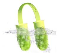 Brosse à dents en silicone pour chiens, brosse à dents pour chiens, 3 brosses à dents en silicone réutilisables, nettoyage des dents à 360 degrés, soin bucco-dentaire paire