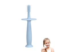 Brosse à dents en silicone pour enfant, 360 °, avec base d'aspiration, dents en silicone pour bébés, jouets intensifs pour bébés de 6 à 12 mois
