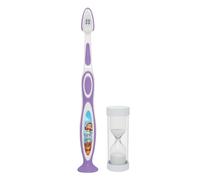 Brosse à dents enfant 3-5 ans - Ventouse & sablier Violet