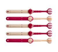 Brosse à Dents Enfant,5 Pièces Brosses à Dents Manuelles Tri-Face Spatiale | Outil Réutilisable de Nettoyage Profond et Soin Gencives pour Filles Garçons Hygiène Voyage Salle de Bain | Hygiène Maison