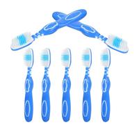 Brosse à Dents et Nylon en Plastique 10 Pièces Courte Compacte | Nettoyage Renforcé, Facile à Ranger Transporter, Lot Compact Bleu, Usage Résidence et Église