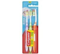 Colgate Brosse à dents Extra Clean - Pack de 3 - Médium