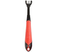 Brosse à dents kerber soft grip noir rouge 20 cm pour chien