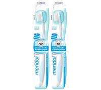 Brosse à dents Meridol Protection des gencives, avec poils doux aux extrémités microfines et filaments coniques I protège contre les irritations des gencives. (Lot de 2)
