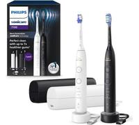 Brosse a dents - PHILIPS - HX7429/02 - Sonicare - Double manche Serie 7100 - Blanc & Noir - Eléctrique