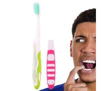 Brosse à dents pliante - Brosse à dents de voyage pour | Caterpillars Soft Portable avec poils haute densité pour invités