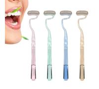 Brosse à dents pour adulte - Poignée transparente - Outil pour enlever la | Brosse à dents en forme de S à poils souples pour camping, voyage, voyage d'affaires, salle de bain, femme et famille