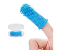 Brosse à dents pour animaux de compagnie | Outil de nettoyage des dents en silicone super doux pour chiens et chats, non toxique pour soins de mauvaise haleine et dissolvant de plaque dentaire (bleu
