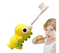 Brosse à dents pour avec poils doux, 12,4 x 1,2 cm, compacte et amusante, motif dinosaure, parfaite pour enseigner les une bonne hygiène bucco-dentaire