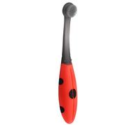 Brosse à dents pour bébé Mombella Ladybug 6 à 12 mois et plus, d'apprentissage en silicone souple pour les bébés et les tout-petits, La première brosse à dents, Nettoie et masse les gencives
