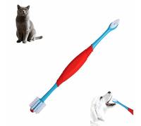 Brosse à dents pour chien, 360° et double tête pour chiens de petite et grande taille, brosse à dents et brosse à dents pour enlever efficacement la plaque dentaire, nettoyer les dents, haleine