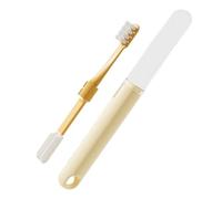 Brosse à dents pour chien - Brosse à dents double tête en silicone | Poils doux antidérapants Outil de nettoyage pour la famille, les chats, les chatons, la maison, l'intérieur, l'hygiène quotidienne