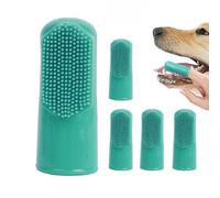 Brosse à dents pour chien - Ensemble de brosses à doigts en silicone durable, outil ergonomique de nettoyage des dents d'animaux domestiques, lot de plusieurs accessoires d'hygiène, design doux et