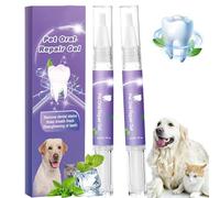 Brosse à dents pour chien Miapina, stylo brosse à dents pour animaux, gel réparateur bucco-dentaire pour chiens, gels de soin dentaire pour animaux, brosse à dents pour chiens et chats (2 pièces)