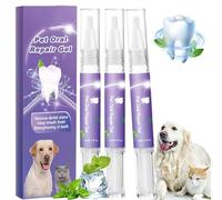 Brosse à dents pour chien Miapina, stylo brosse à dents pour animaux, gel réparateur bucco-dentaire pour chiens, gels de soin dentaire pour animaux, brosse à dents pour chiens et chats (3 pièces)
