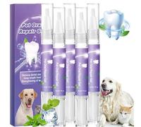 Brosse à dents pour chien Miapina, stylo brosse à dents pour animaux, gel réparateur bucco-dentaire pour chiens, gels de soin dentaire pour animaux, brosse à dents pour chiens et chats (5 pièces)