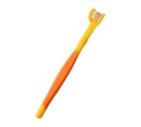 Brosse à dents pour petit chien - Brosse à dents à trois côtés pour animal domestique | Brosse de nettoyage à poils doux pour hygiène buccale des chatons