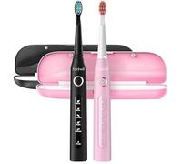 Brosse à dents sonique - FairyWill - FW-507 - Noir et rose - Set de têtes - Étui inclus
