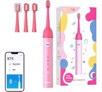 Brosse à dents sonique pour enfants avec application et ensemble d'embouts Bitvae K7S (rose)