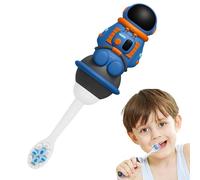 Brosse à dents souple - Brosse à dents manuelle à poils doux avec poignée antidérapante - Brosse à dents mignonne en forme d'astronaute de dessin animé - Accessoires de nettoyage pour pour
