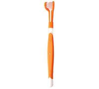 Brosse à dents souple pour chat - Brosse à dents à triple tête pour chien | Brosse à dents à trois côtés | Brosse à dents à poils doux | Brosse à dents anti-mauvaise pour chien | Brosse