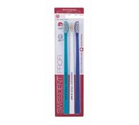 Brosse À Dents Swissdent Profi Whitening Trio - Fibres Souples - Bleu Foncé, Turquoise, Blanc